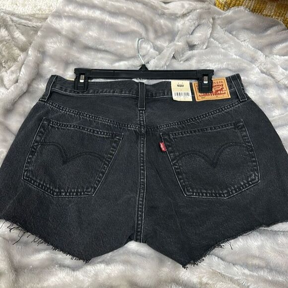 LEVI'S 501 High Rise Womens Denim Shorts - Lunar Black Size 31 - Picture 3 of 3